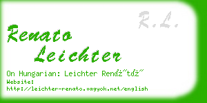 renato leichter business card